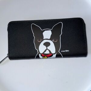 Marc Tetro Boston Terrier NWOT Zip Around Wallet